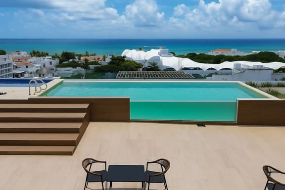 Moderno con rooftop, vista al mar cerca de la 5av